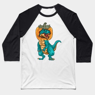 T-Rex With Spooky Vibes Halloween Jack-O-Lantern Costume Baseball T-Shirt